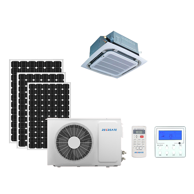Climatiseur solaire à cassette à 4 voies 24000 Btu pour hôtels