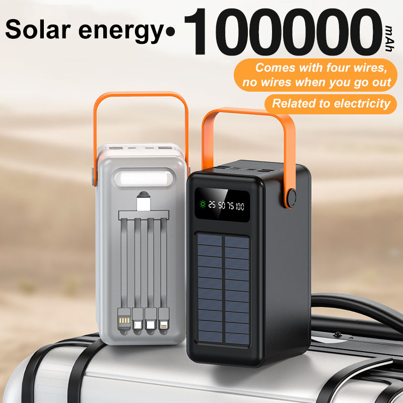 Nouveau chargeur solaire extérieur voyage super grande capacité banque d'énergie solaire portable 200000mah