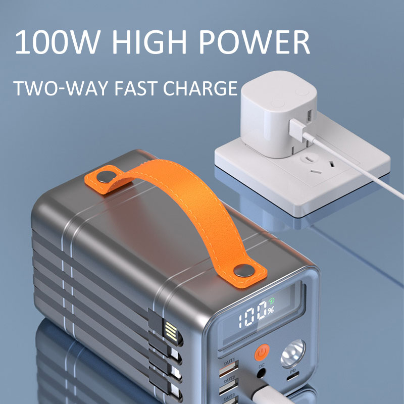 Vente en gros 60000mah 100w Portable Power Station 110v / 220v Ac Portable Engergy System Avec Usb 220v Power Bank Power Banks 