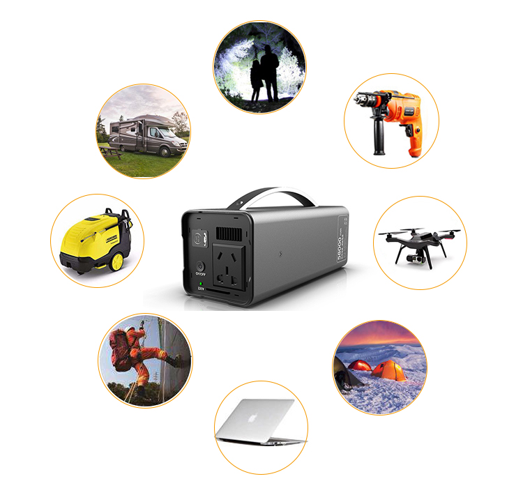 Générateur de batterie au Lithium Portable de haute qualité 200w 32000mah AC stockage d'énergie alimentation extérieure de centrale électrique 